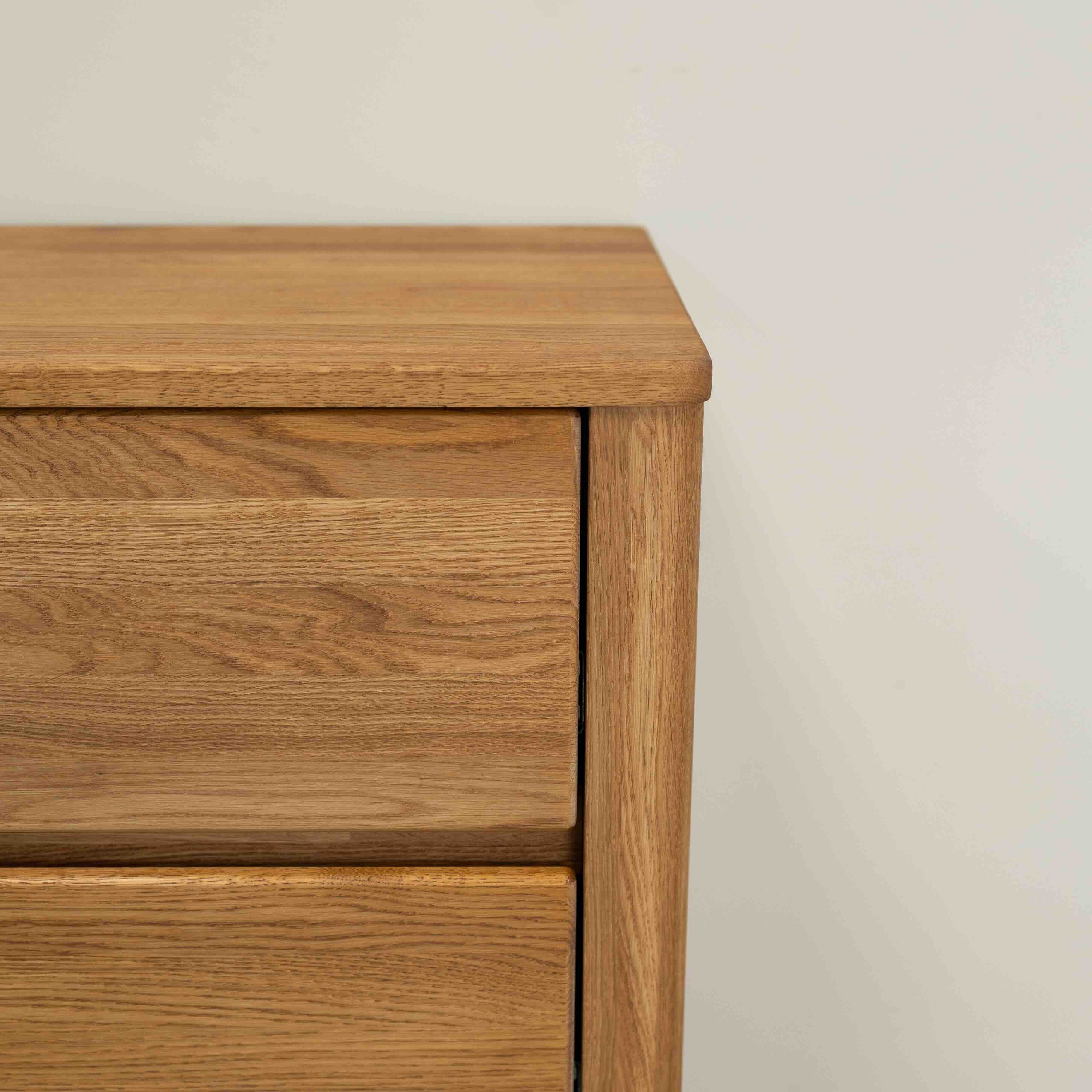 Chiffonnier commode en bois massif de chêne Elsa 5